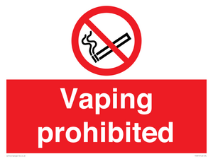 Vaping prohibited